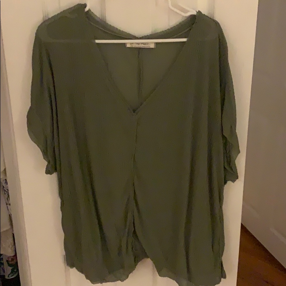 Free people olive layering top